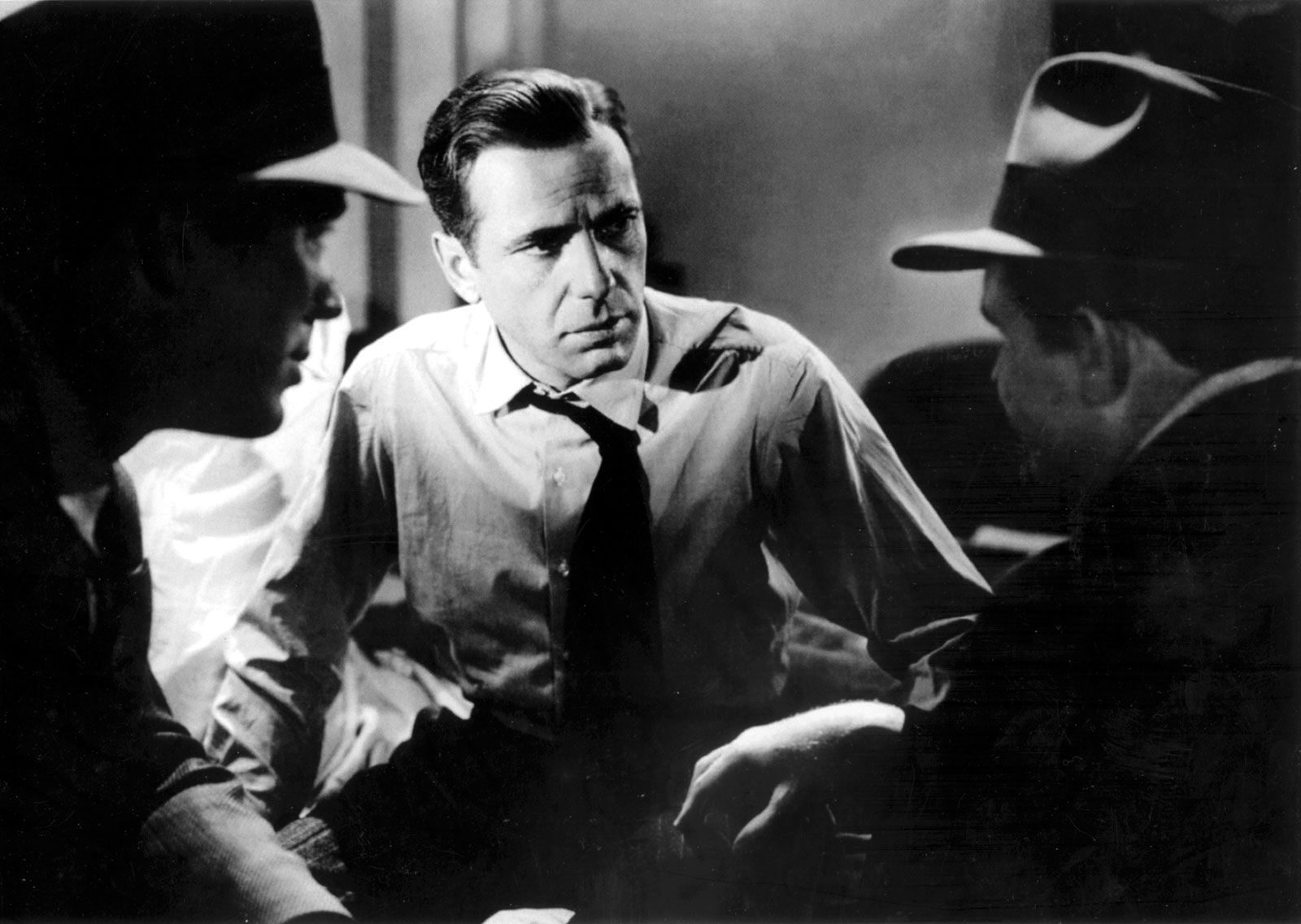 A still frame from the movie The Maltese Falcon
