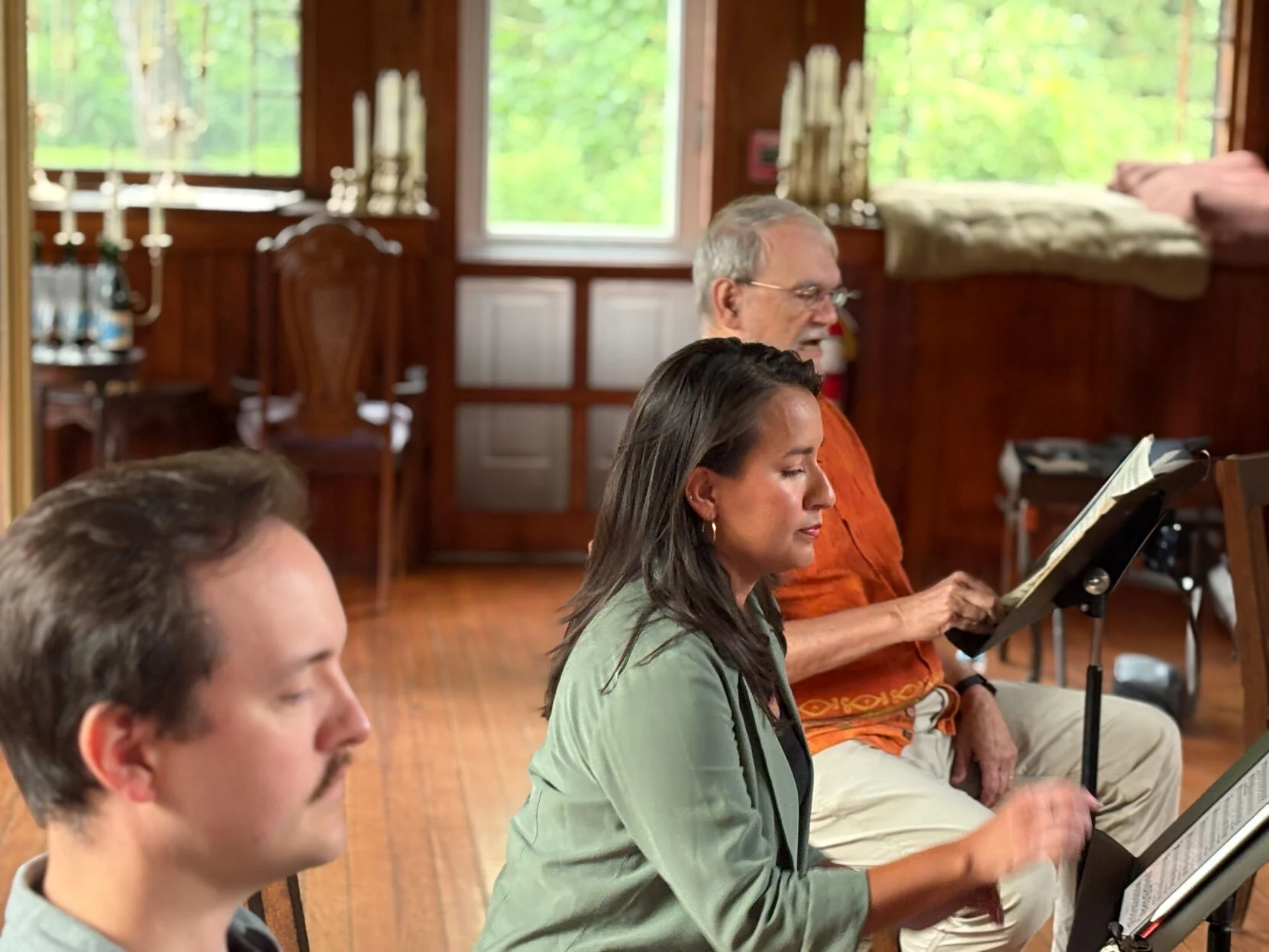 Musicians rehearsing for an opera