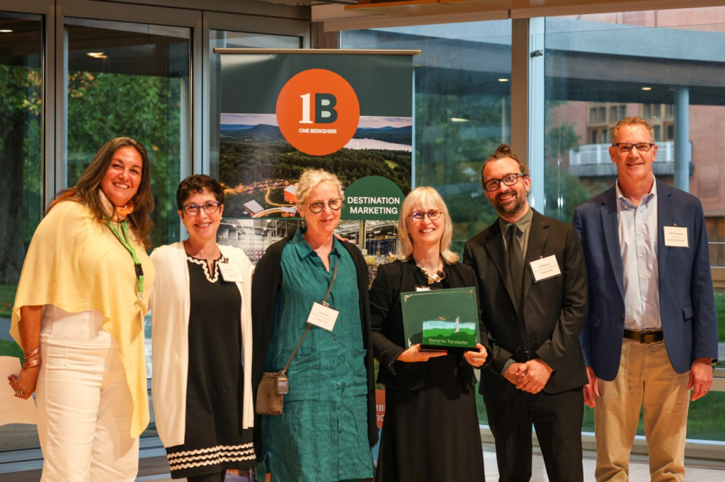 Mahaiwe staff accepting an award